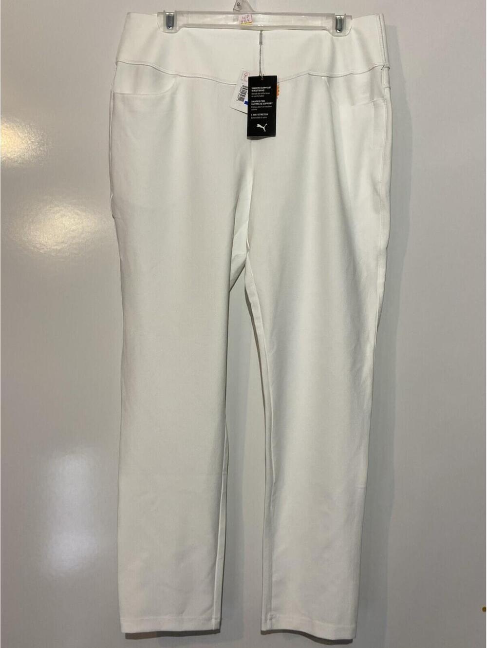 Womens PUMA White Powershape Golf Pants Sz XL NEW NWT